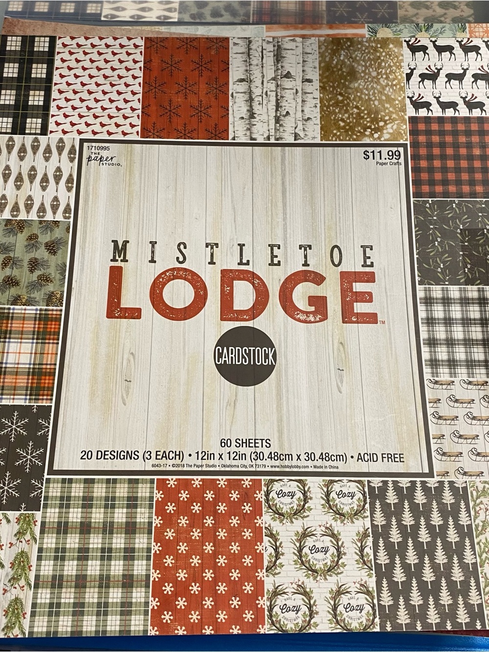 NEW The Paper Studio Mistletoe Lodge Cardstock Paper Pack - Woodland Prints